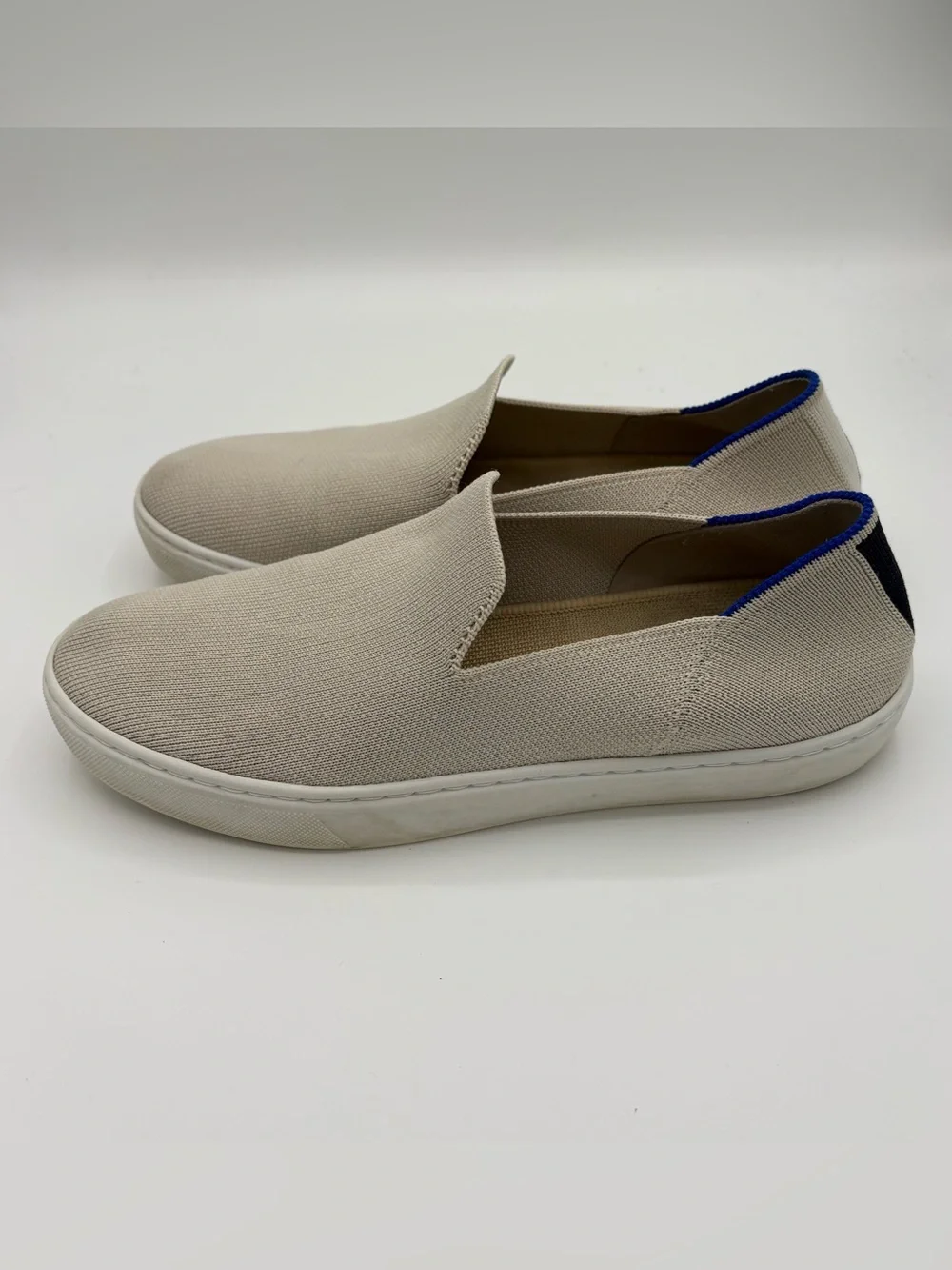Rothy's The Original Slip On Sneakers Sand Beige Women's Size 7.5 Washable